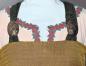 Preview: Tragebild der Wikinger Schildkrötfibel-Set von Öland aus Bronze